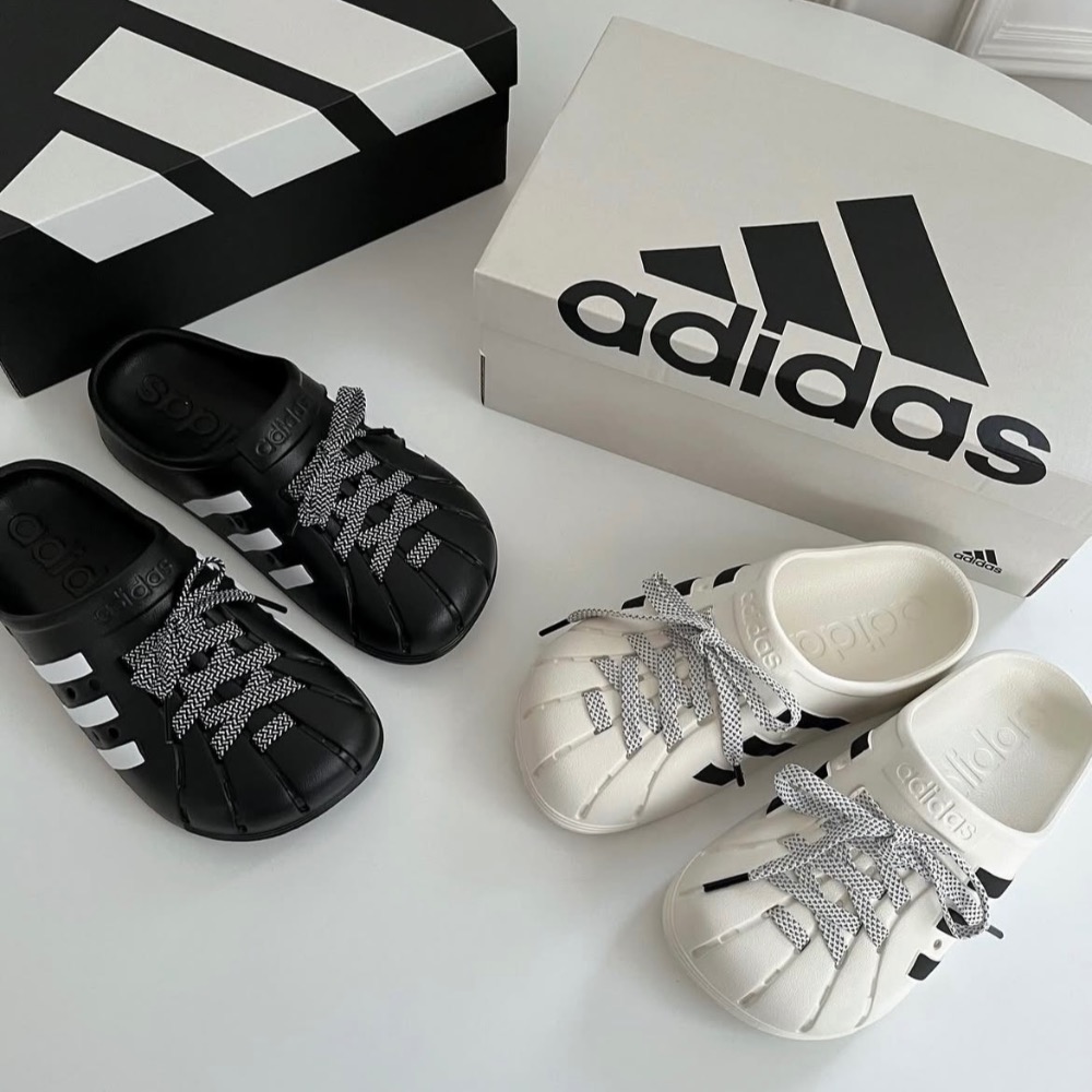 【BKS】ADIDAS ADILETTE CLOG 洞洞鞋帶拖鞋/夏季/國外代購-細節圖2