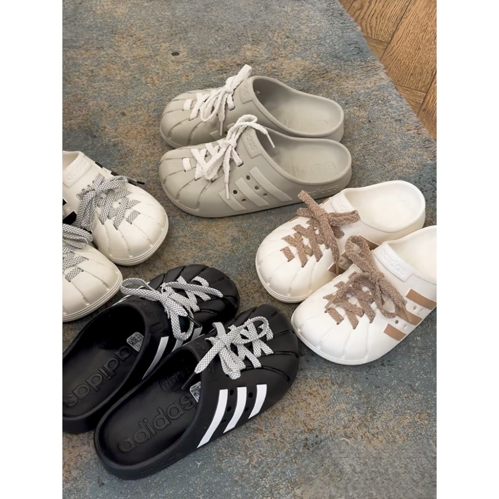【BKS】ADIDAS ADILETTE CLOG 洞洞鞋帶拖鞋/夏季/國外代購-細節圖3