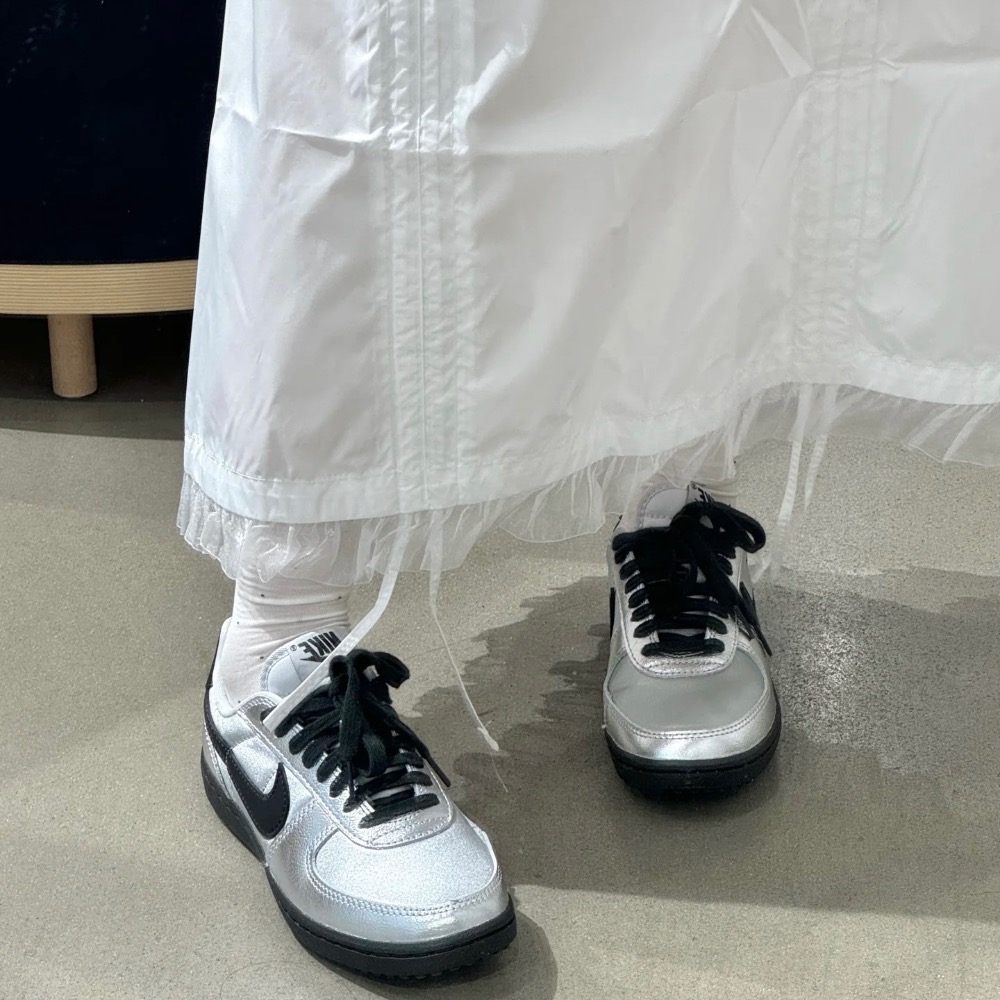 【BKS】NIKE FIELD GENERAL 銀黑 復古薄底 休閒鞋 女款 國外代購 HQ7397-001-細節圖5