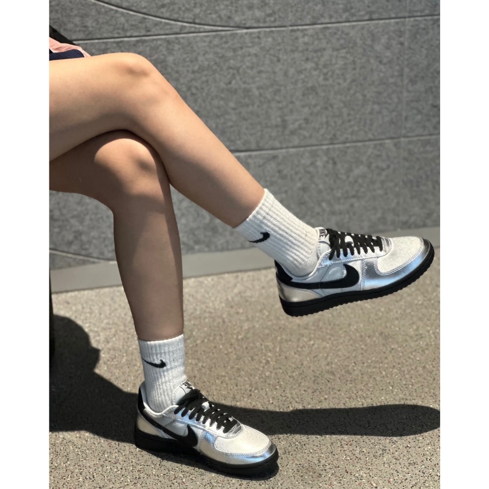 【BKS】NIKE FIELD GENERAL 銀黑 復古薄底 休閒鞋 女款 國外代購 HQ7397-001-細節圖7