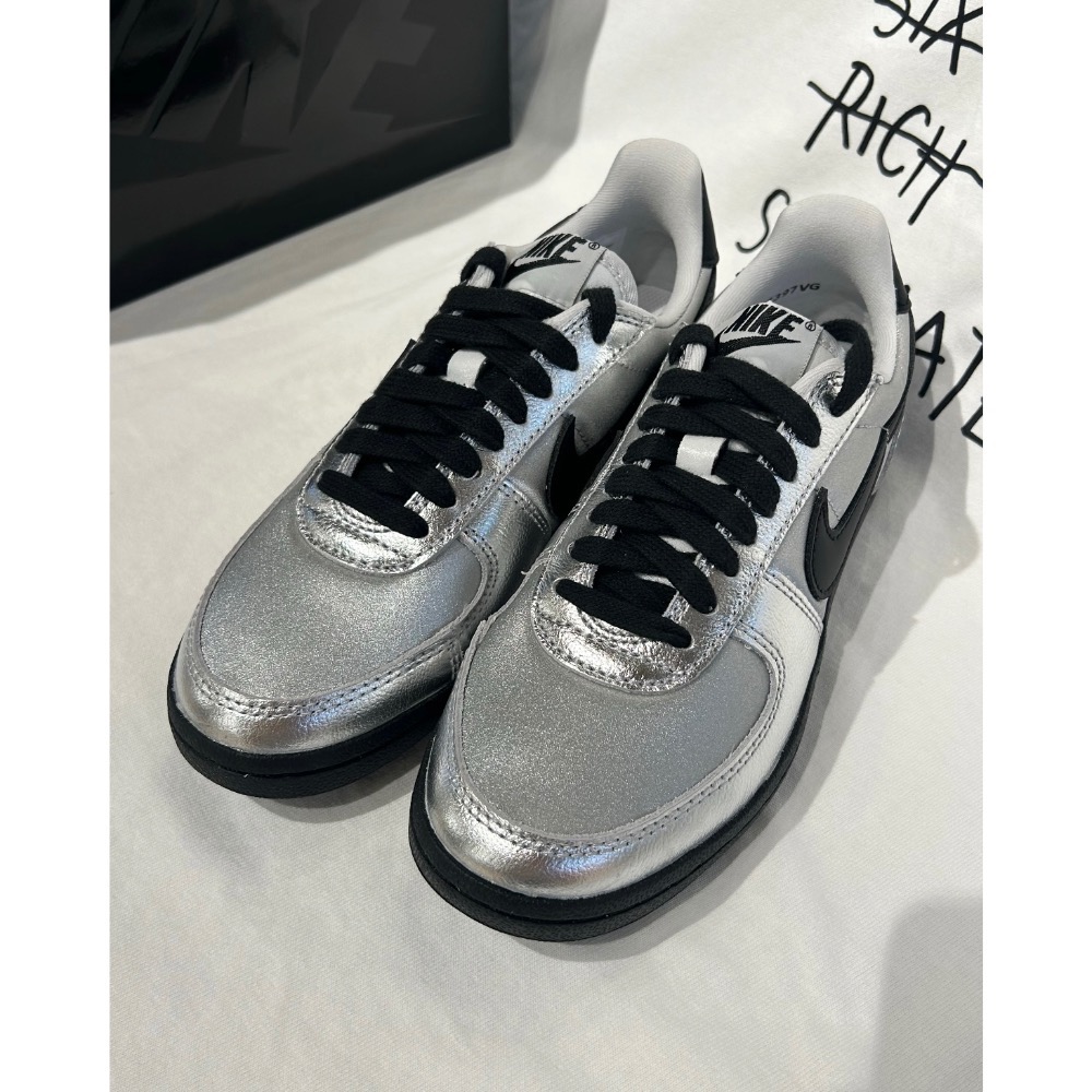 【BKS】NIKE FIELD GENERAL 銀黑 復古薄底 休閒鞋 女款 國外代購 HQ7397-001-細節圖9
