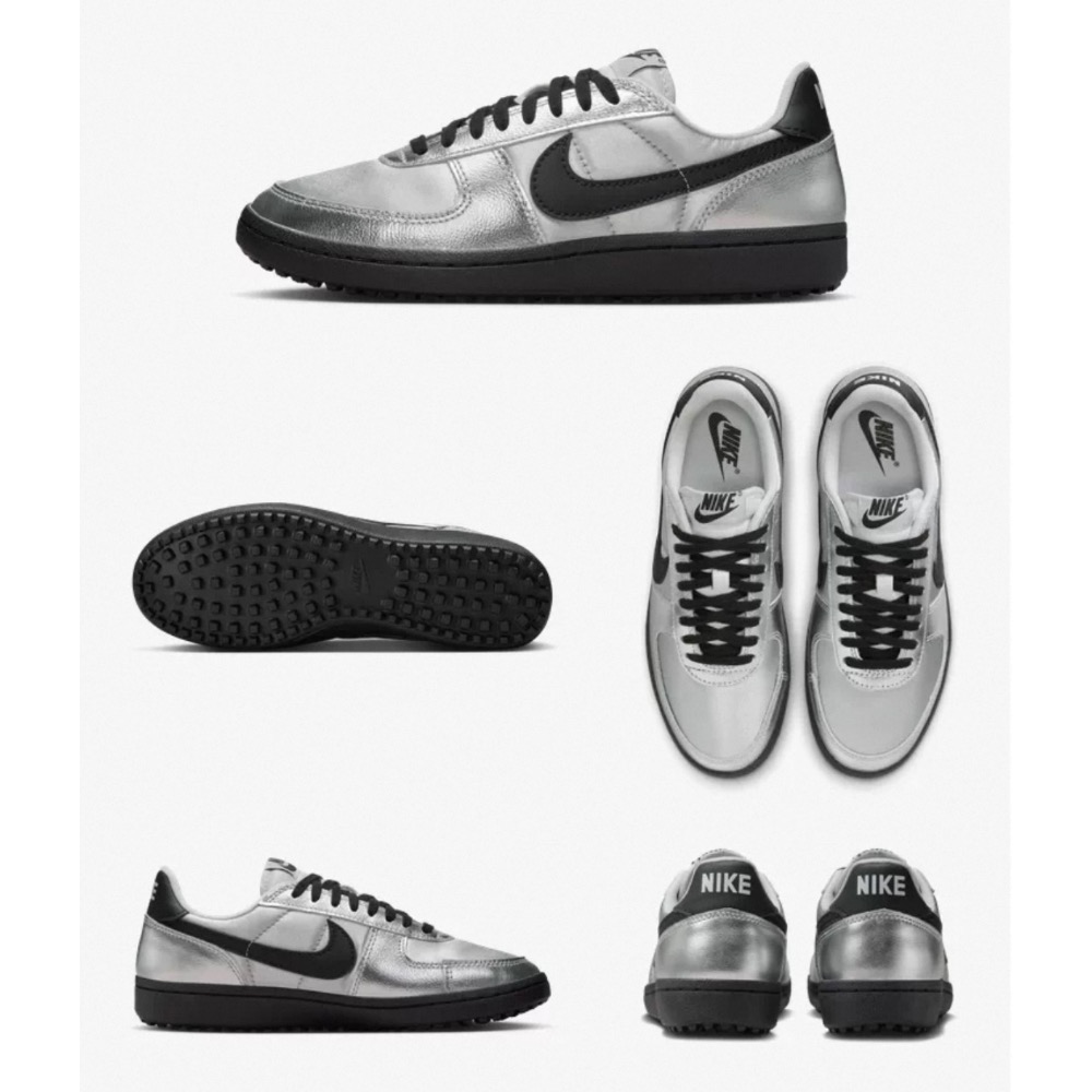 【BKS】NIKE FIELD GENERAL 銀黑 復古薄底 休閒鞋 女款 國外代購 HQ7397-001-規格圖9
