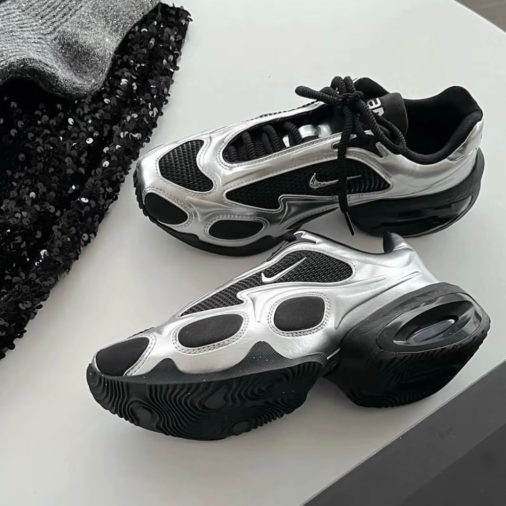 【BKS】NIKE AIR MAX MUSE 銀黑 劉知珉同款 氣墊 厚底運動休閒鞋/國外代購/fv1920-001-細節圖8