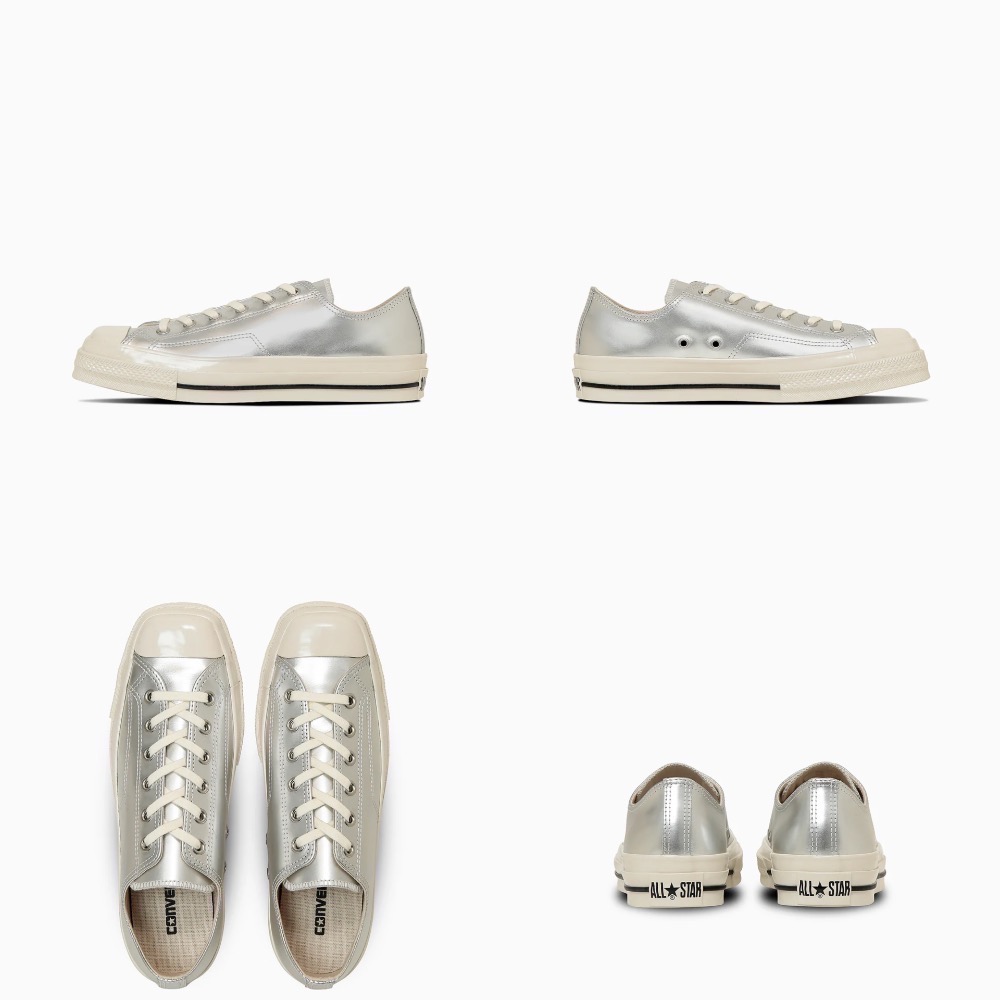 【BKS】日本限定🇯🇵CONVERSE ALL STAR SQUARETOE SV 銀色 皮革 方頭 帆布鞋/日本代-規格圖7