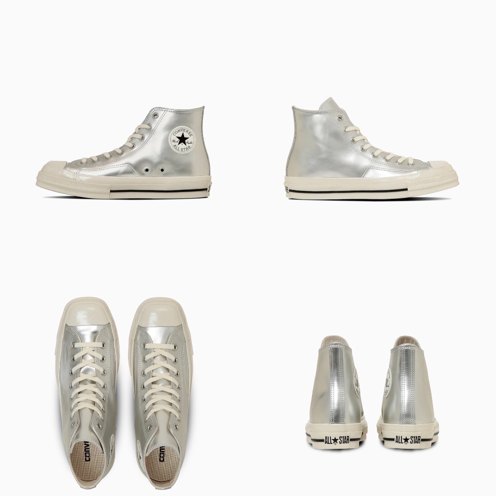 【BKS】日本限定🇯🇵CONVERSE ALL STAR SQUARETOE SV 銀色 皮革 方頭 帆布鞋/日本代-規格圖7