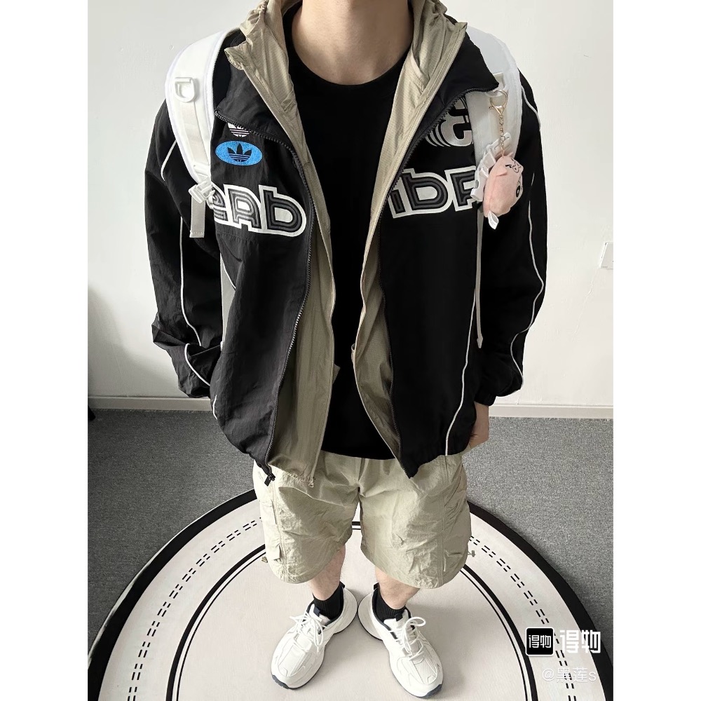【BKS】ADIDAS ORIGINALS V-DAY 賽車風 防風 外套 國外代購/JM8033/JM8034-細節圖2