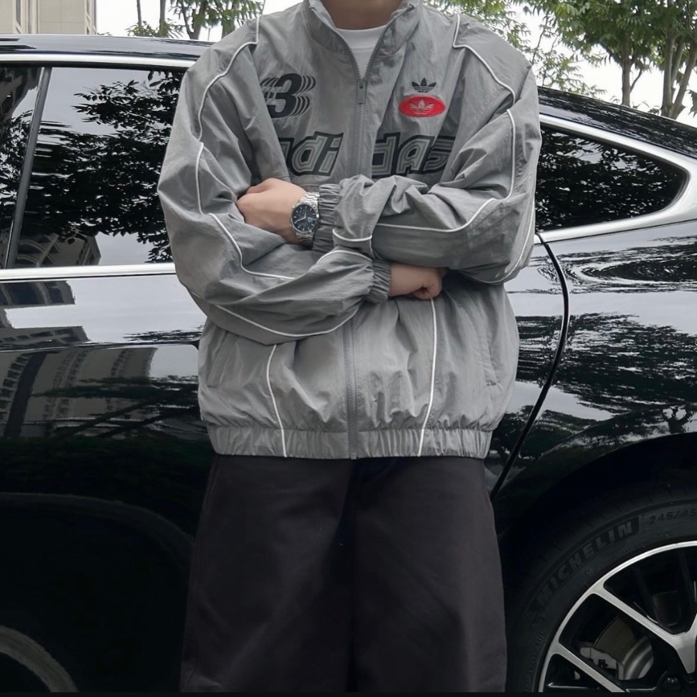 【BKS】ADIDAS ORIGINALS V-DAY 賽車風 防風 外套 國外代購/JM8033/JM8034-細節圖7