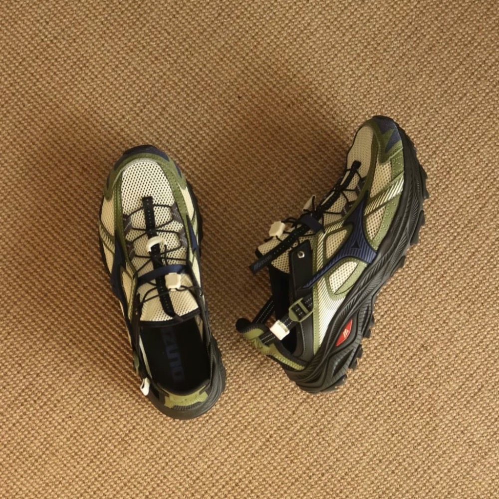 【BKS】MIZUNO RACER TRAIL SE 黑綠色 復古山系 運動 機能涼鞋 布鞋 /國外代購-細節圖4