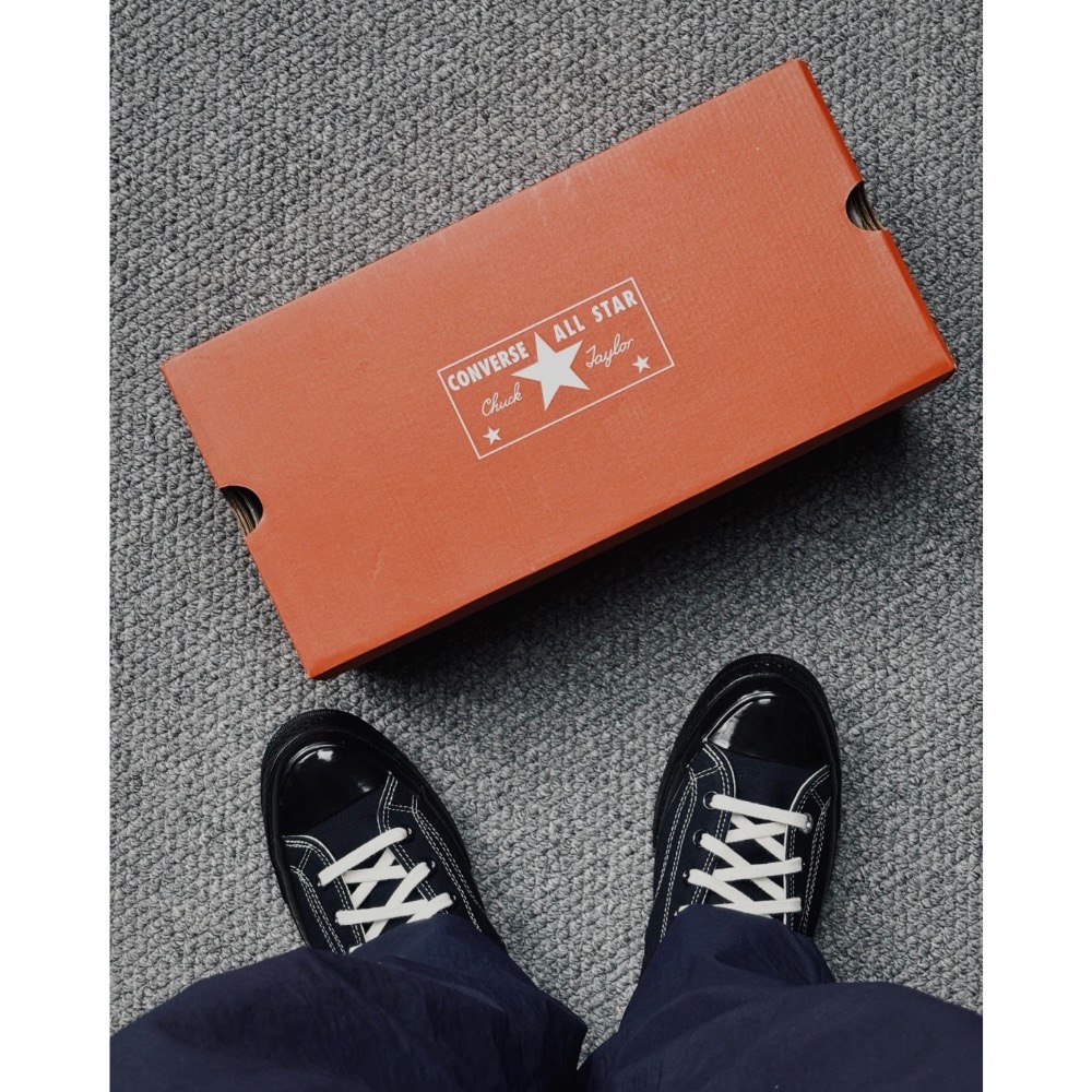 【BKS】CONVERSE CHUNK 1970s 黑武士 帆布鞋/亮面/黑鞋/國外代購/A17938C/A17937C-細節圖3