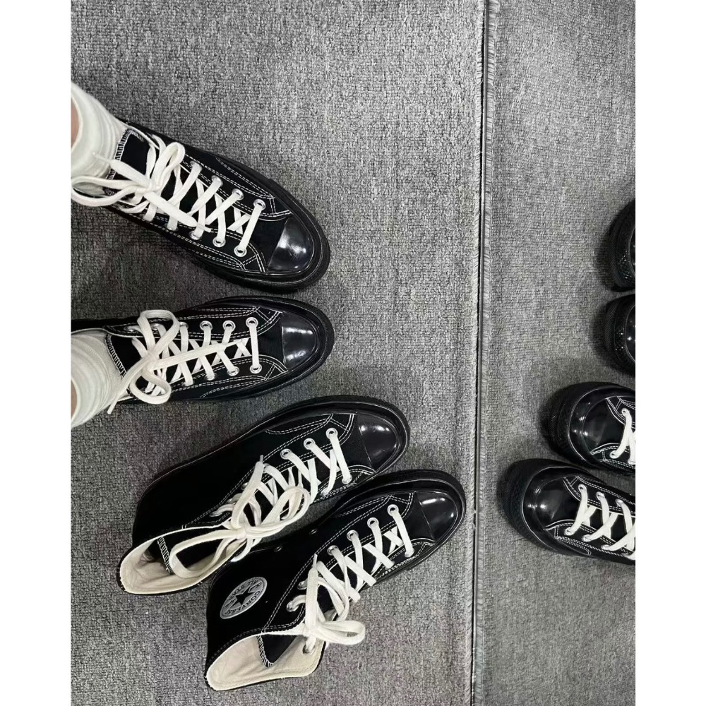 【BKS】CONVERSE CHUNK 1970s 黑武士 帆布鞋/亮面/黑鞋/國外代購/A17938C/A17937C-細節圖5
