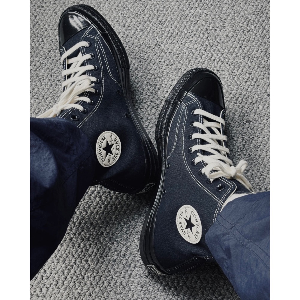 【BKS】CONVERSE CHUNK 1970s 黑武士 帆布鞋/亮面/黑鞋/國外代購/A17938C/A17937C-細節圖6