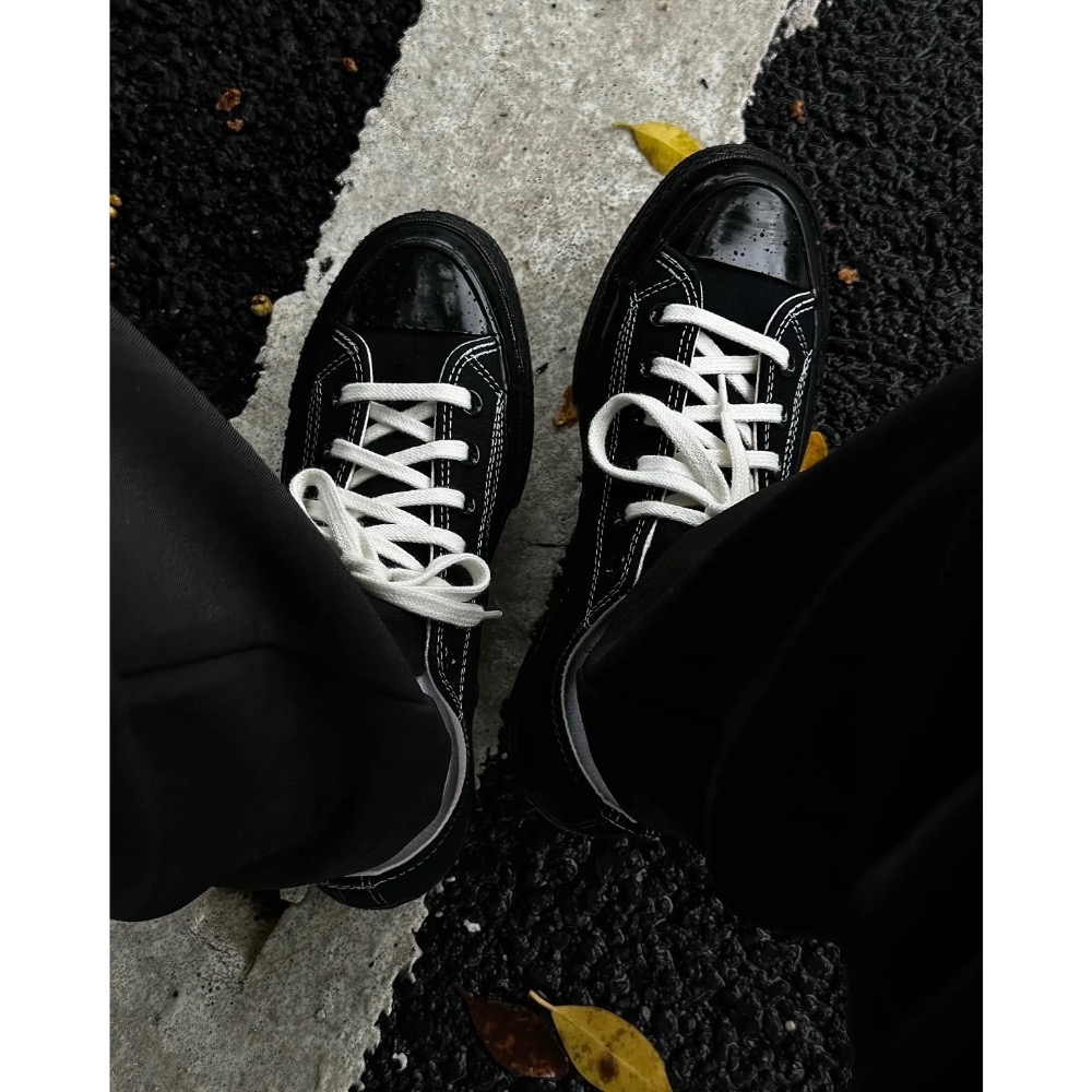 【BKS】CONVERSE CHUNK 1970s 黑武士 帆布鞋/亮面/黑鞋/國外代購/A17938C/A17937C-細節圖10