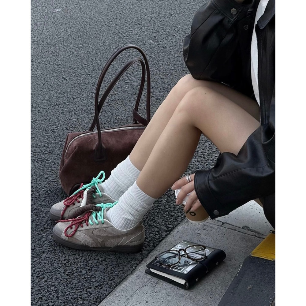 【BKS】MIZUNO CT CLUB 翻毛麂皮 復古平底鞋/棕灰/休閒鞋/國外代購/D1GH261004-細節圖2