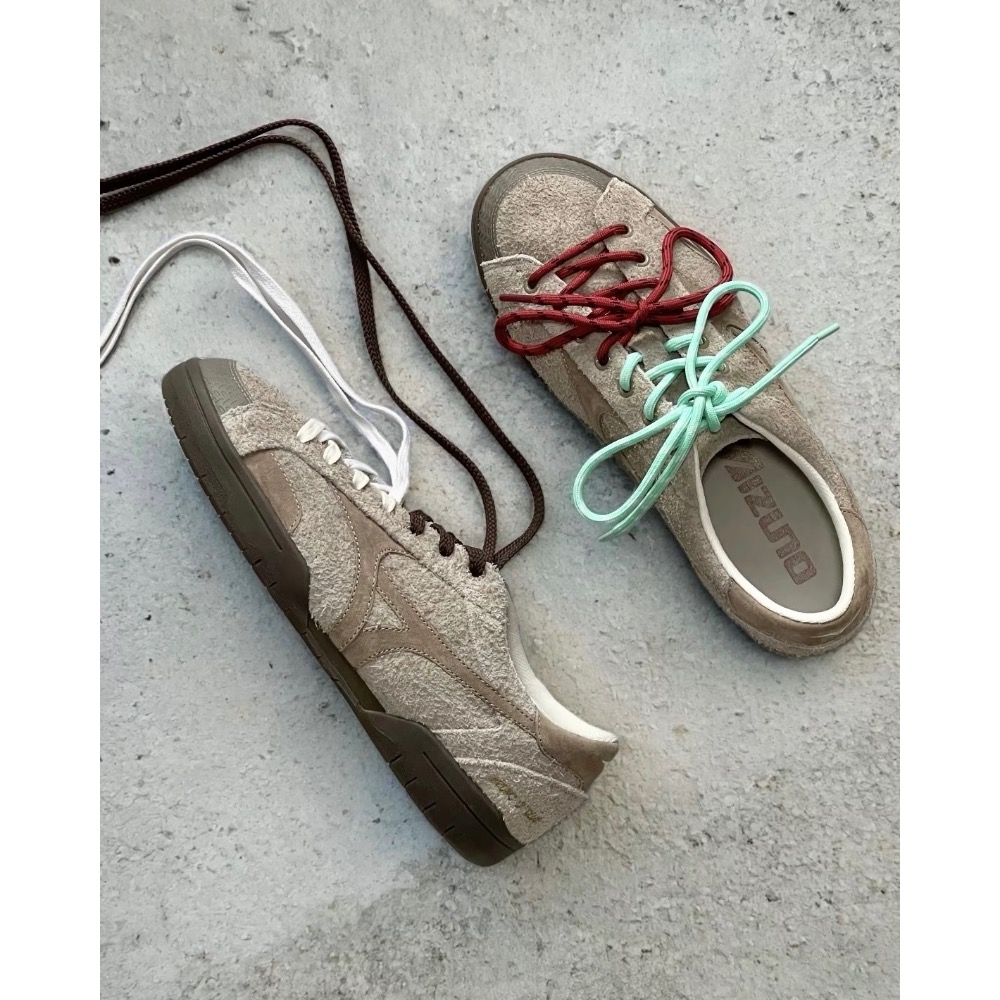 【BKS】MIZUNO CT CLUB 翻毛麂皮 復古平底鞋/棕灰/休閒鞋/國外代購/D1GH261004-細節圖6