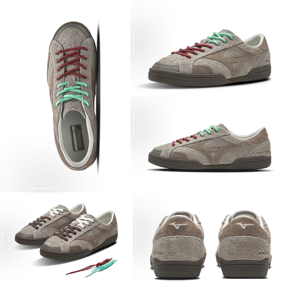 【BKS】MIZUNO CT CLUB 翻毛麂皮 復古平底鞋/棕灰/休閒鞋/國外代購/D1GH261004-細節圖10