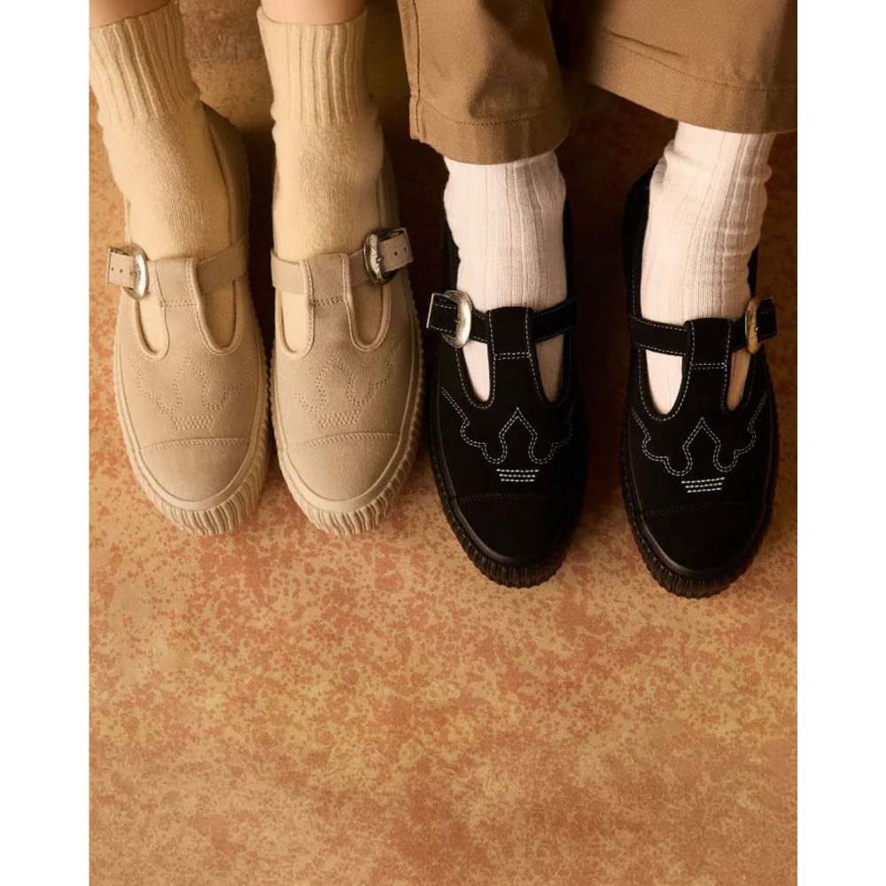 【BKS】CONVERSE 西部風 金屬鞋扣 厚底瑪莉珍鞋/LIFTED RIBTAPE T-STRAP/日本代購-細節圖3