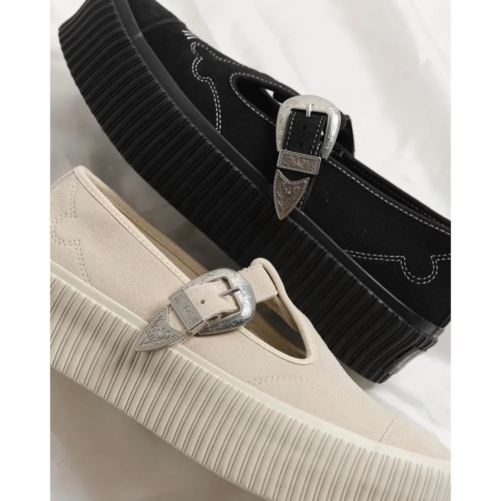 【BKS】CONVERSE 西部風 金屬鞋扣 厚底瑪莉珍鞋/LIFTED RIBTAPE T-STRAP/日本代購-細節圖6