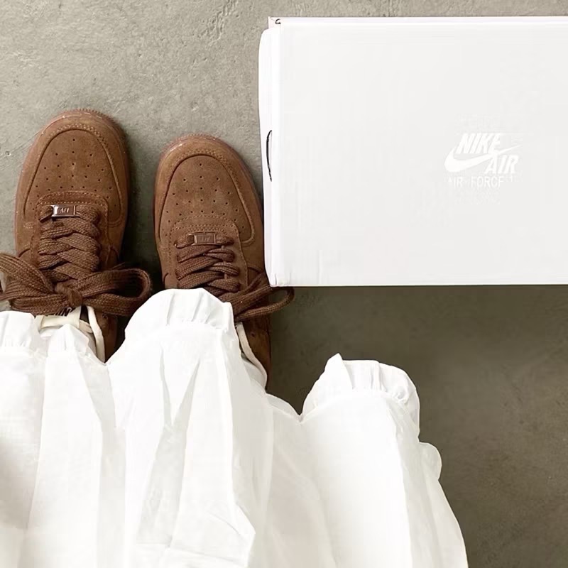 NIKE AIR FORCE 1 摩卡棕/美拉德/棕色/絨面革/國外代購/FQ8901-259-細節圖9