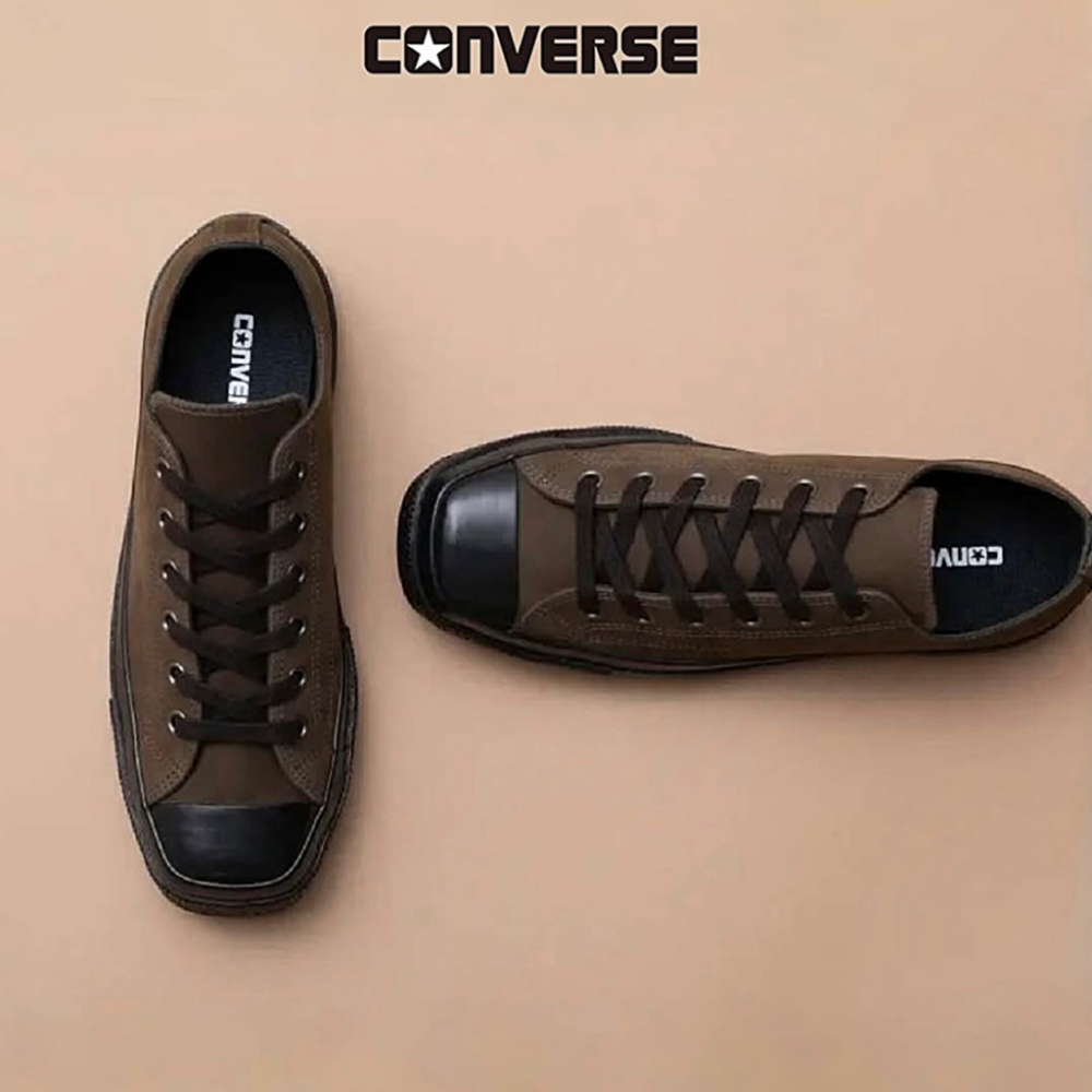 【BKS】日本🇯🇵CONVERSE SQUARETOE NB OX 方頭 帆布鞋/棕黑/麂皮/黑底/日本代購-細節圖2
