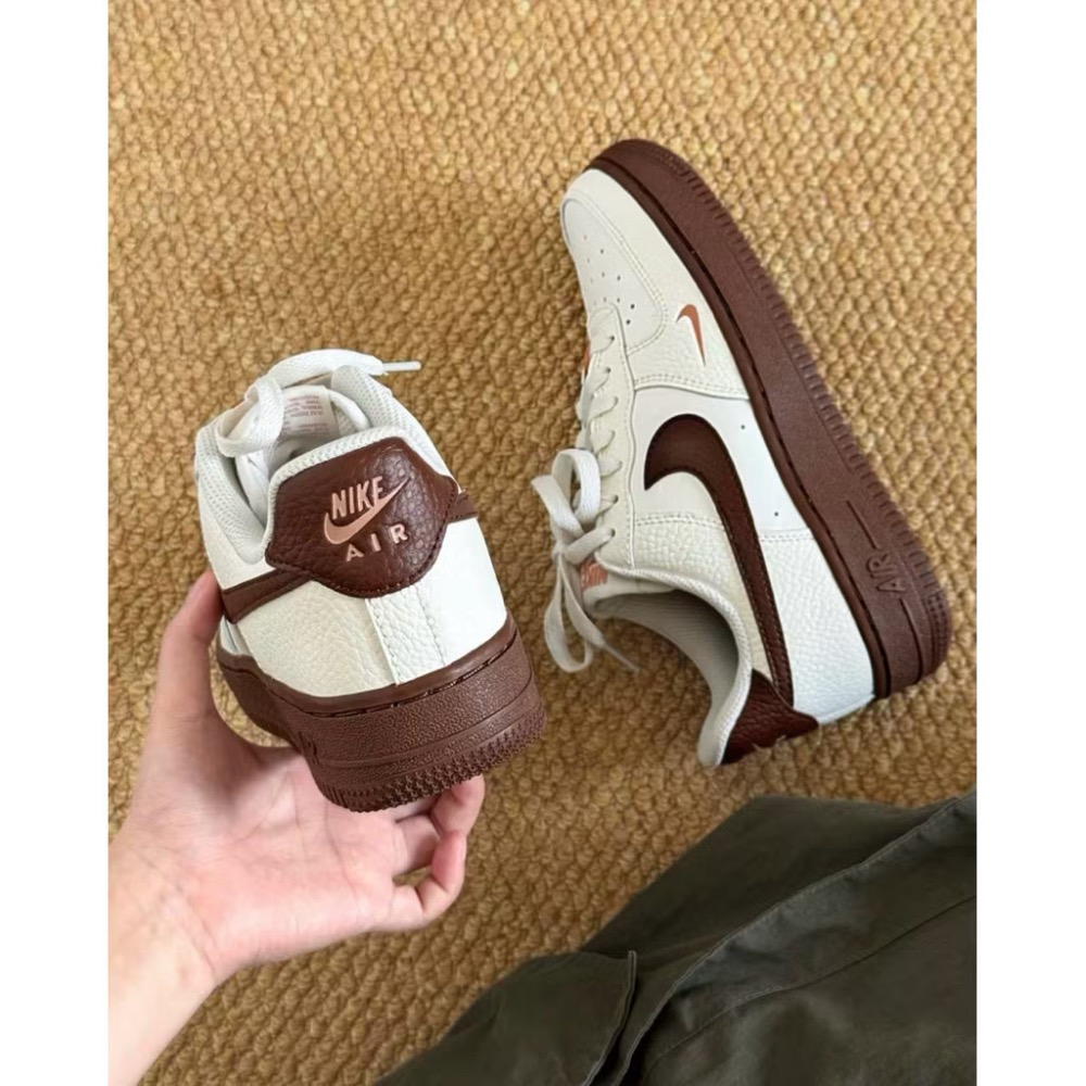 【BKS】NIKE AIR FORCE 1 摩卡白/秋夕復古/皮革/休閒鞋/女款/國外代購/IM3378-122-細節圖2
