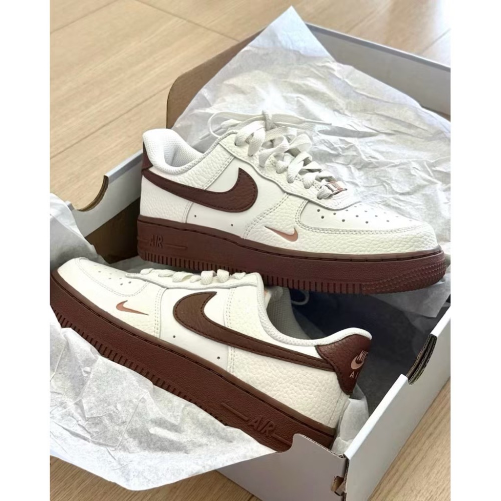【BKS】NIKE AIR FORCE 1 摩卡白/秋夕復古/皮革/休閒鞋/女款/國外代購/IM3378-122-細節圖3