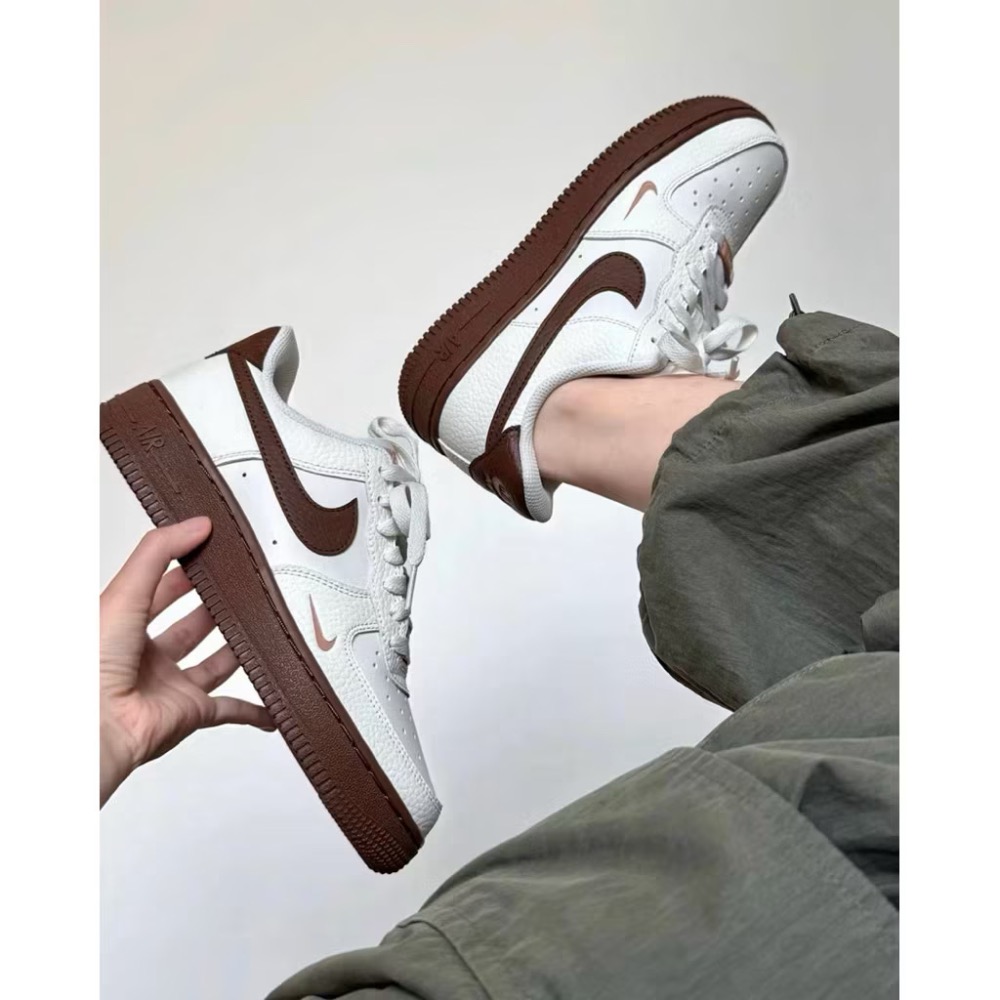 【BKS】NIKE AIR FORCE 1 摩卡白/秋夕復古/皮革/休閒鞋/女款/國外代購/IM3378-122-細節圖4