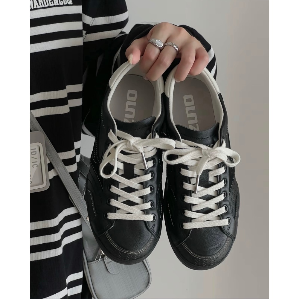 【BKS】MIZUNO CT CLUB 黑白 復古皮革 薄底鞋/國外代購/D1GH261005-細節圖3