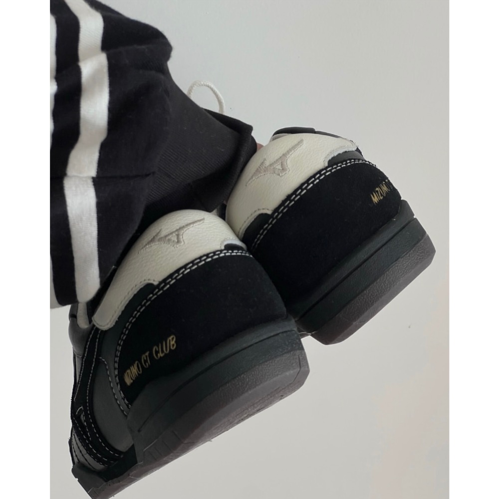【BKS】MIZUNO CT CLUB 黑白 復古皮革 薄底鞋/國外代購/D1GH261005-細節圖11