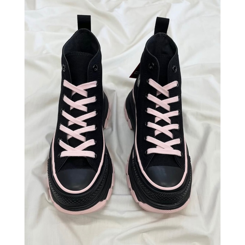 【BKS】日本🇯🇵CONVERSE TREKWAVE BP HI 鋸齒厚底鞋/黑粉色/帆布鞋/日本限定/日本代購-細節圖5