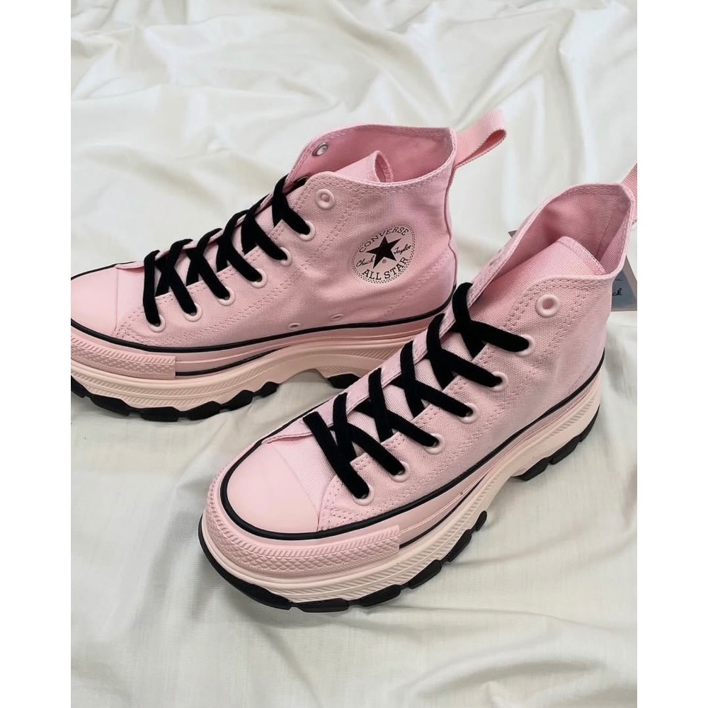 【BKS】日本🇯🇵CONVERSE TREKWAVE BP HI 鋸齒厚底鞋/黑粉色/帆布鞋/日本限定/日本代購-細節圖6