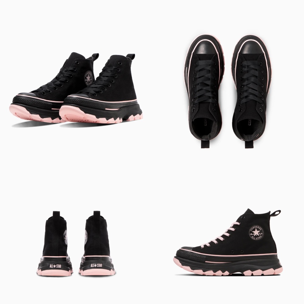 【BKS】日本🇯🇵CONVERSE TREKWAVE BP HI 鋸齒厚底鞋/黑粉色/帆布鞋/日本限定/日本代購-規格圖6