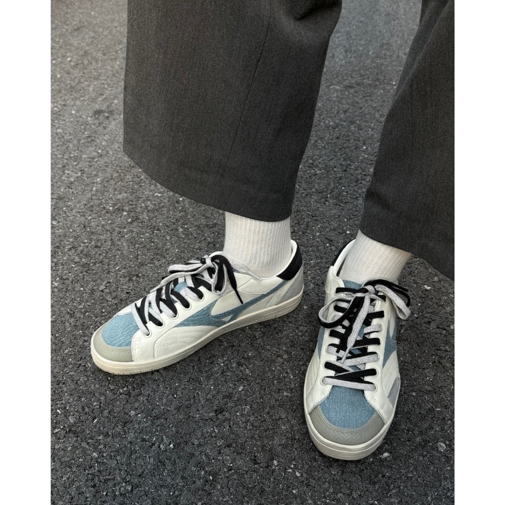 【BKS】MIZUNO CT CLUB 復古做舊髒感 丹寧 薄底鞋/國外代購/D1GH261002-細節圖3