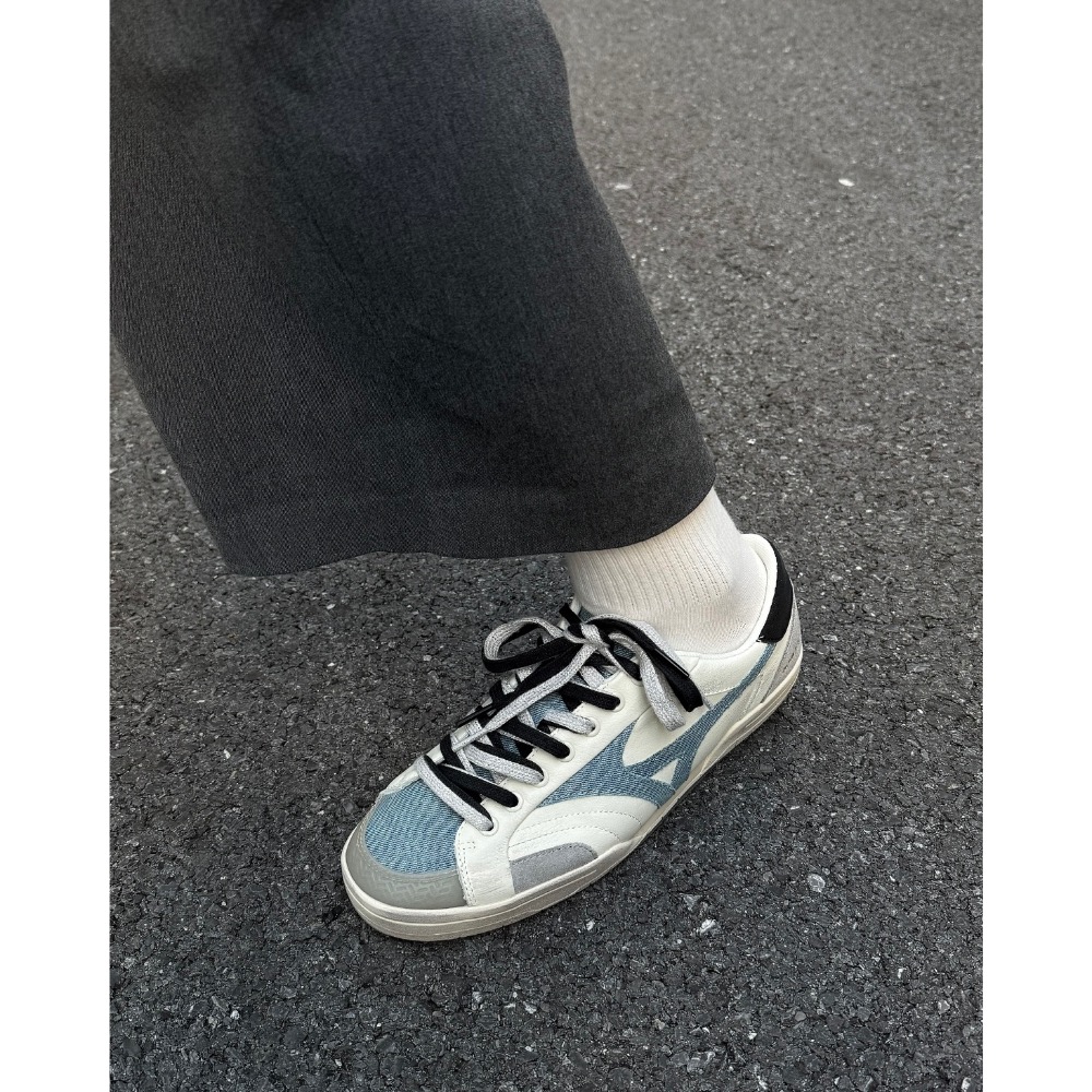 【BKS】MIZUNO CT CLUB 復古做舊髒感 丹寧 薄底鞋/國外代購/D1GH261002-細節圖5
