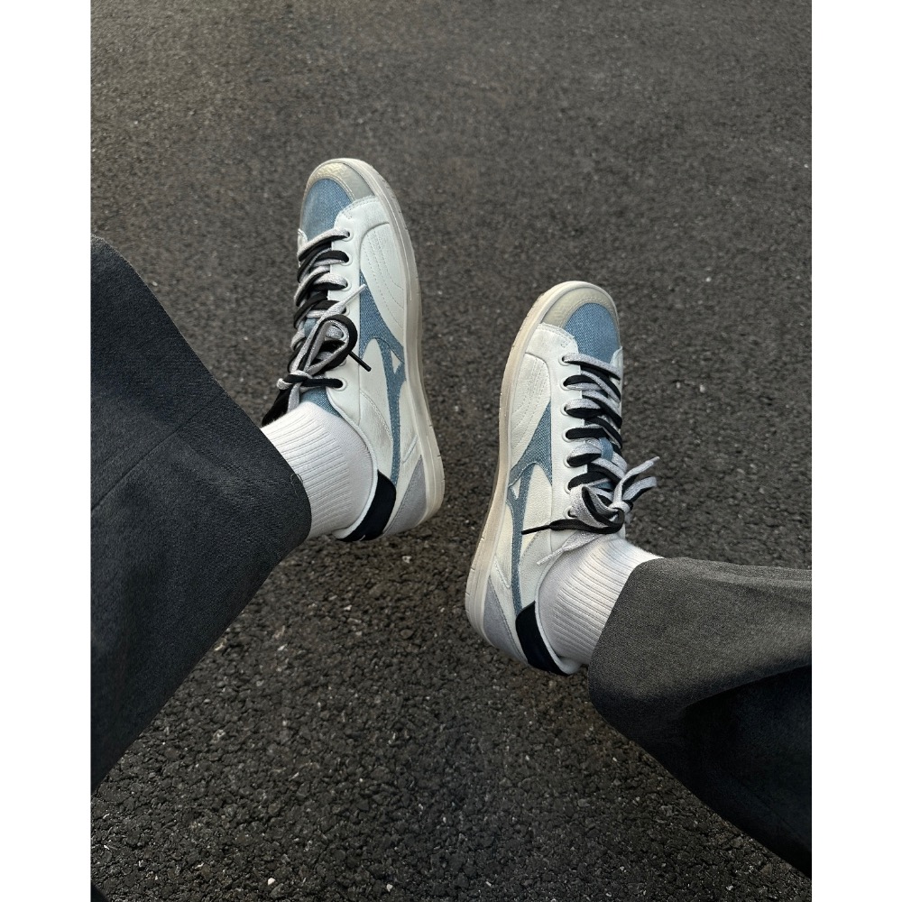 【BKS】MIZUNO CT CLUB 復古做舊髒感 丹寧 薄底鞋/國外代購/D1GH261002-細節圖6