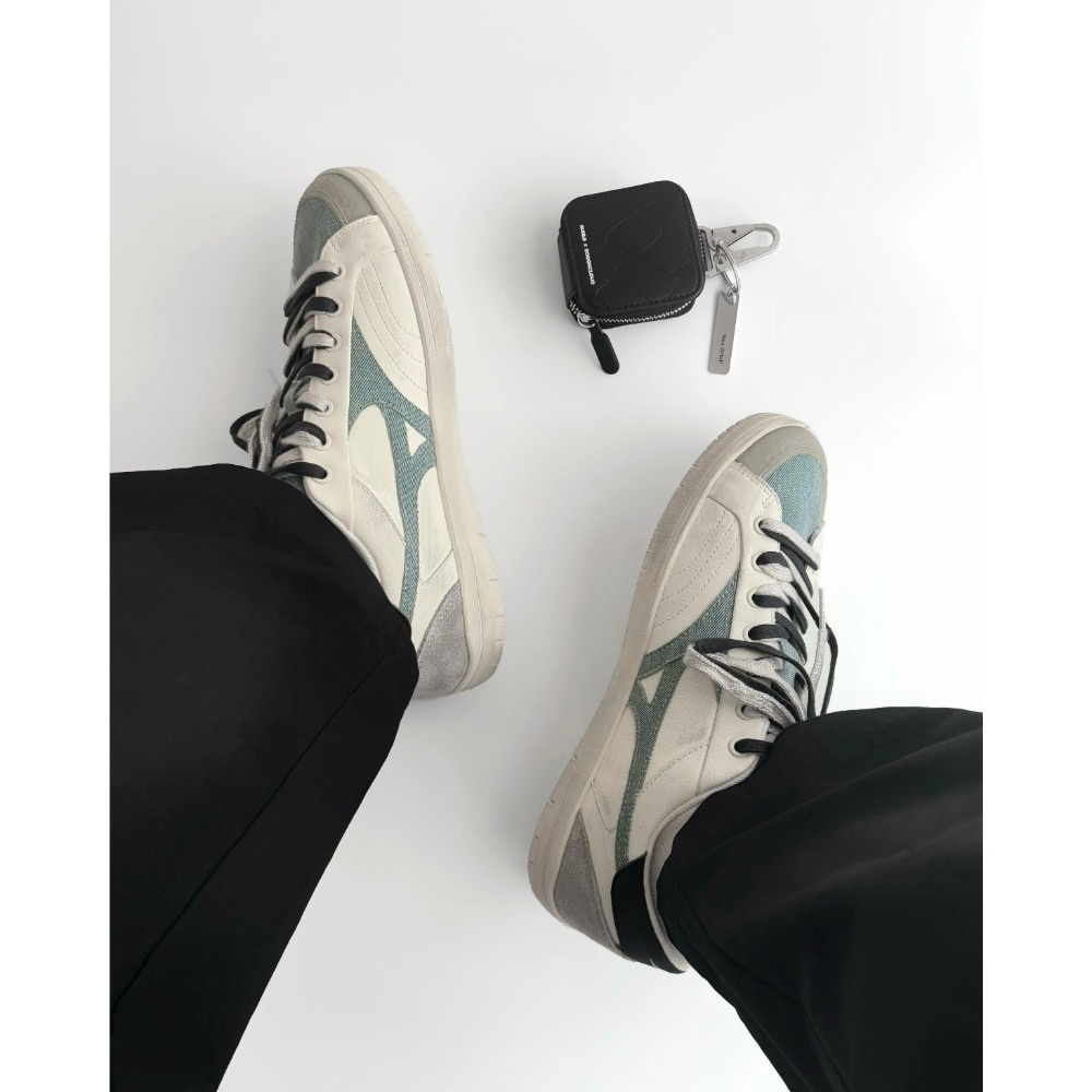 【BKS】MIZUNO CT CLUB 復古做舊髒感 丹寧 薄底鞋/國外代購/D1GH261002-細節圖9