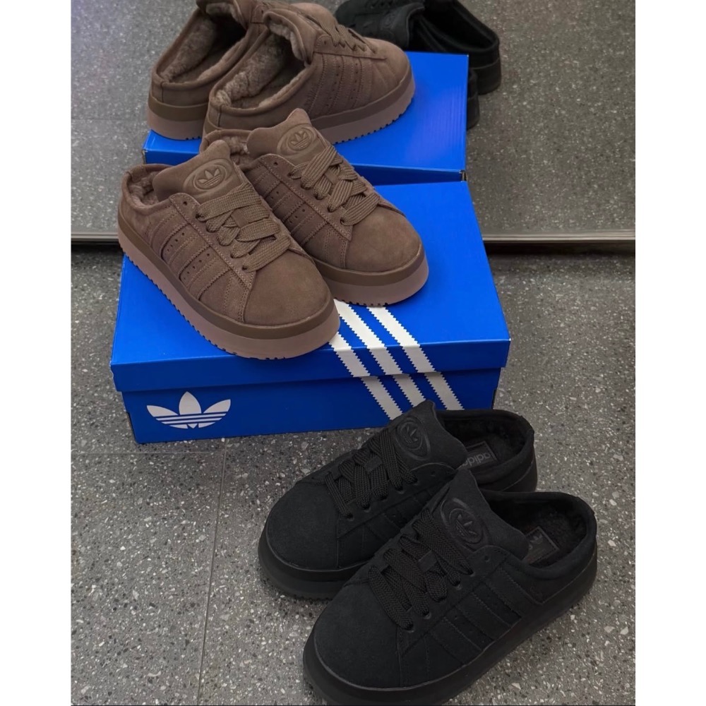 【BKS】Adidas Campus 00s Mule 復古厚底 毛絨穆勒鞋/絨面革/國外代購-細節圖3