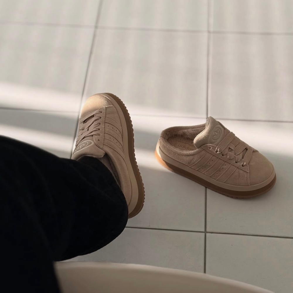 【BKS】Adidas Campus 00s Mule 復古厚底 毛絨穆勒鞋/絨面革/國外代購-細節圖5