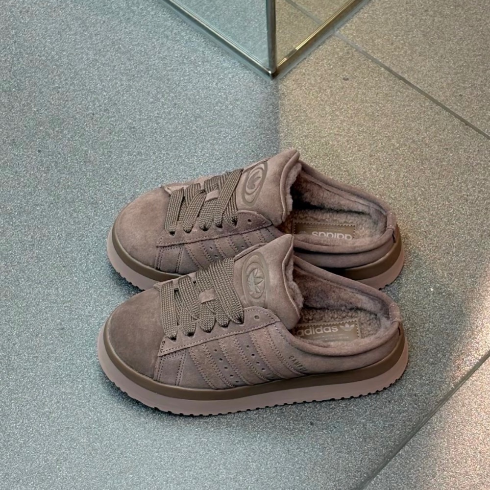 【BKS】Adidas Campus 00s Mule 復古厚底 毛絨穆勒鞋/絨面革/國外代購-細節圖8