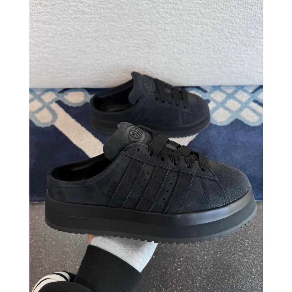 【BKS】Adidas Campus 00s Mule 復古厚底 毛絨穆勒鞋/絨面革/國外代購-細節圖9