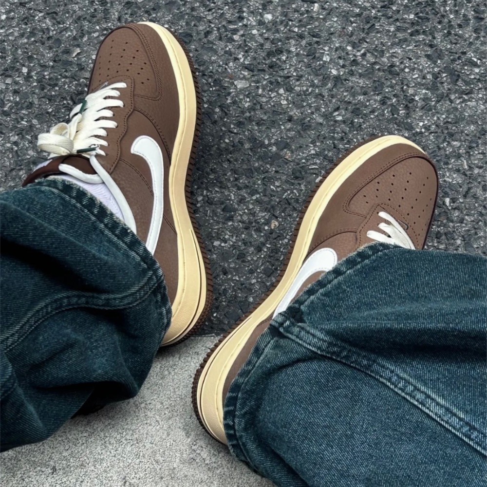 【BKS】NIKE AIR FORCE 1 可可牛奶/皮革/休閒鞋/國外代購/FZ3592-259-細節圖2