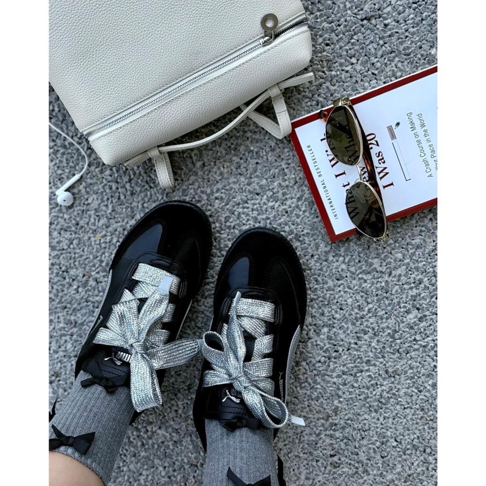 【BKS】PUMA 9-T SUEDE 銀黑寬鞋帶 德訓鞋/皮革/國外代購/407608-02-細節圖3