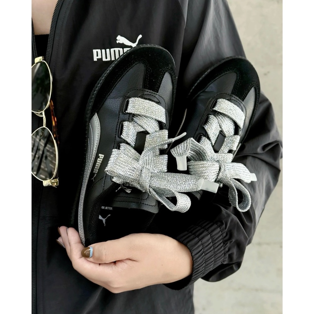 【BKS】PUMA 9-T SUEDE 銀黑寬鞋帶 德訓鞋/皮革/國外代購/407608-02-細節圖5