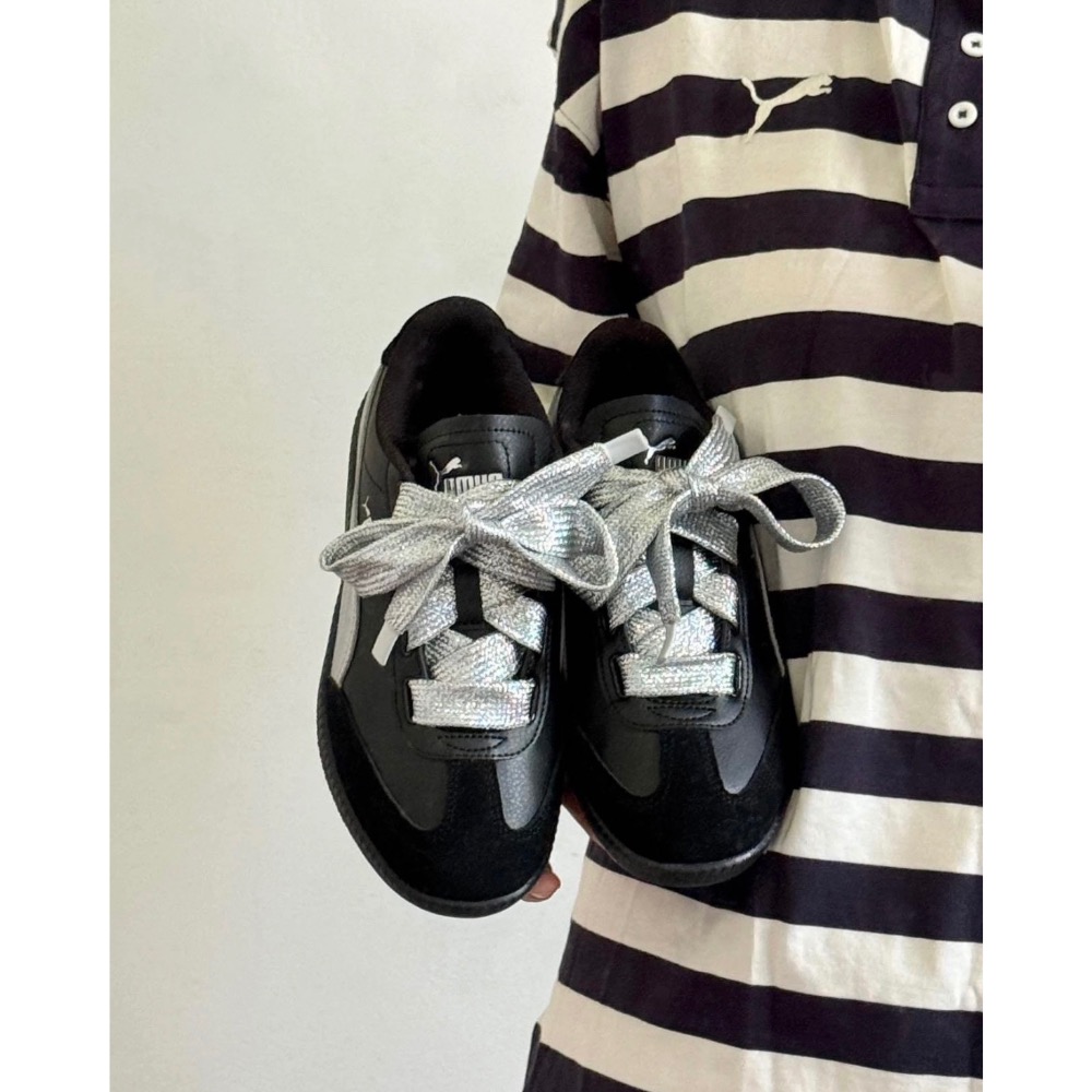 【BKS】PUMA 9-T SUEDE 銀黑寬鞋帶 德訓鞋/皮革/國外代購/407608-02-細節圖7