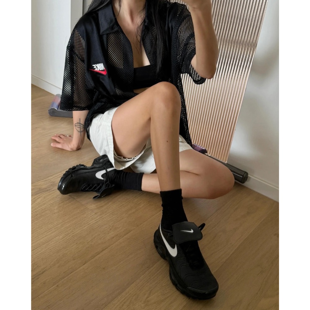 【BKS】NIKE W AIR MAX PLUS 黑武士 翻蓋鞋舌 氣墊 黑色 國外代購 hf0074-001-細節圖6