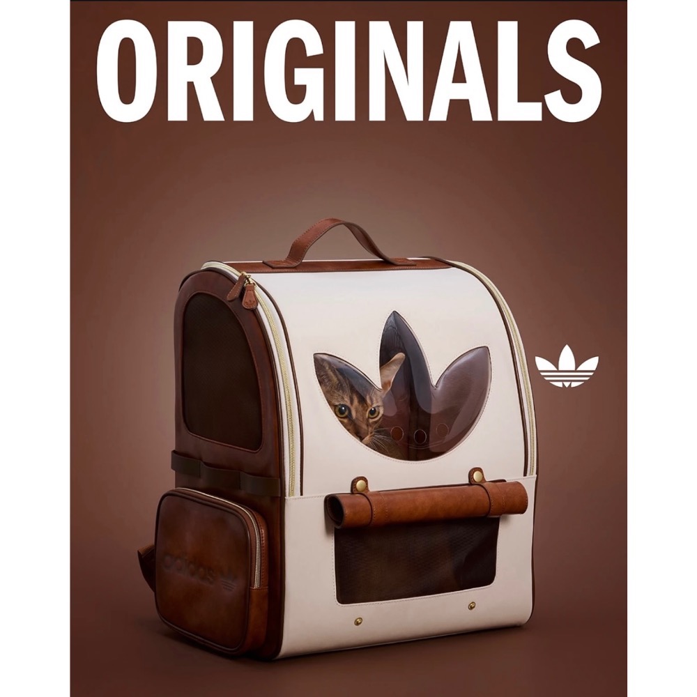【BKS】ADIDAS ORIGINALS 三葉草 時尚 寵物外出 後背包/KH3419/國外代購-細節圖3