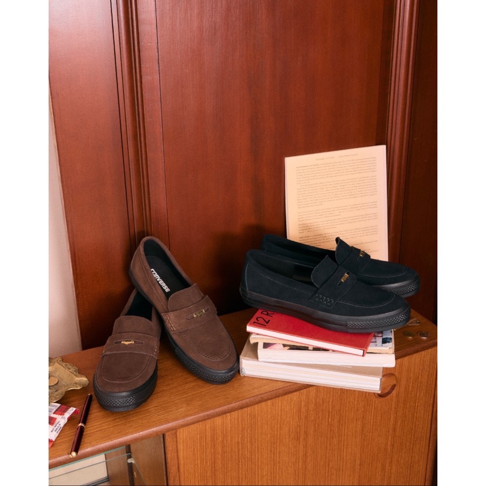 【BKS】CONVERSE🇯🇵 COINLOAFER SU 金幣 麂皮樂福鞋/絨面革/日本限定/日本代購-細節圖2