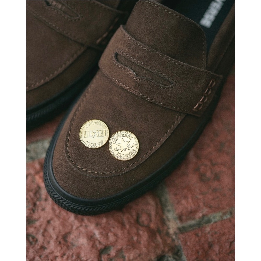 【BKS】CONVERSE🇯🇵 COINLOAFER SU 金幣 麂皮樂福鞋/絨面革/日本限定/日本代購-細節圖5
