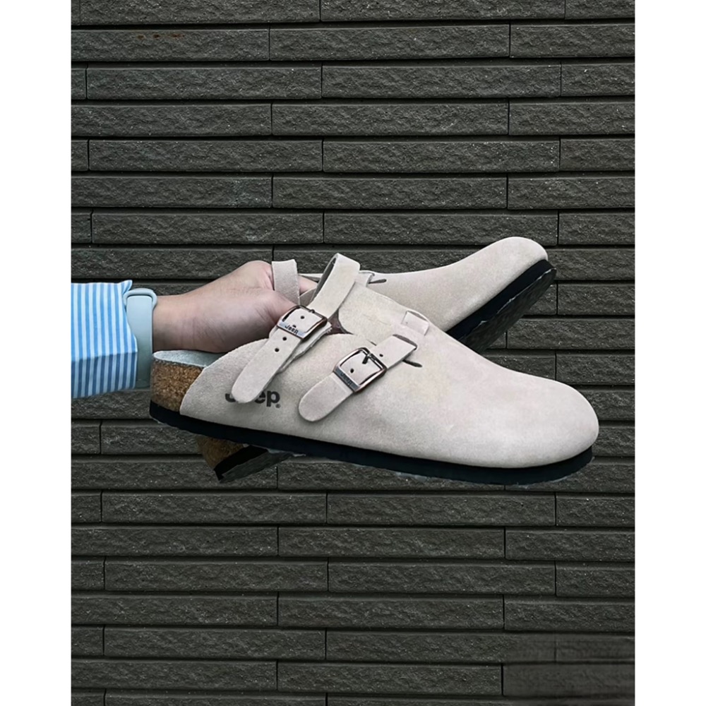 【BKS】JEEP吉普 雙綁帶 麂皮包頭拖鞋/勃肯鞋/國外代購-細節圖3