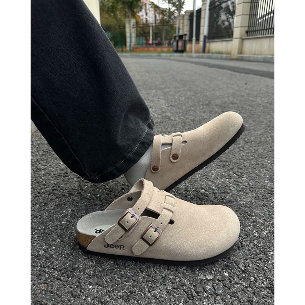 【BKS】JEEP吉普 雙綁帶 麂皮包頭拖鞋/勃肯鞋/國外代購-細節圖6