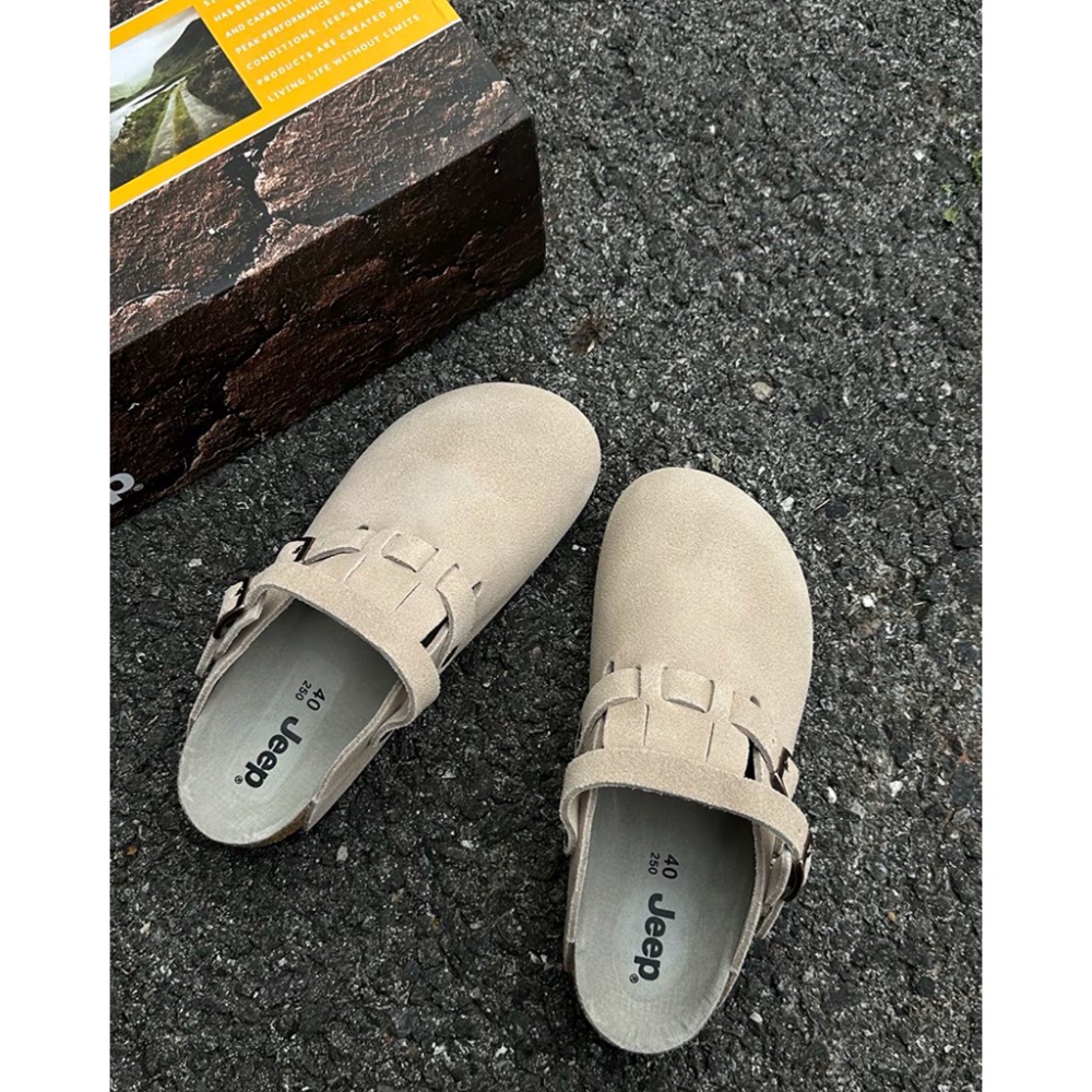 【BKS】JEEP吉普 雙綁帶 麂皮包頭拖鞋/勃肯鞋/國外代購-細節圖7